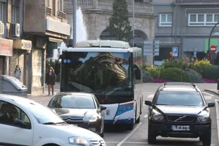 Autobús urbano de Salamanca. Foto de archivo