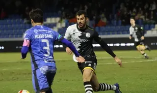 Carlos de la Nava durante un partido contra el Ourense. 