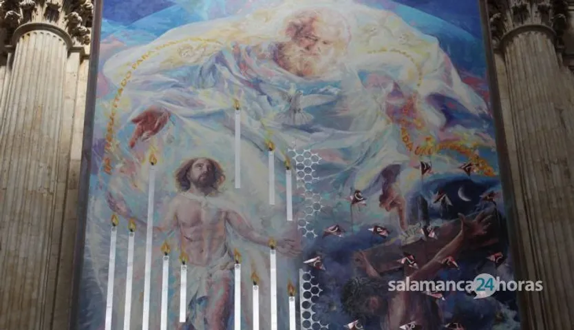 Inauguración de la obra de Florencio Maíllo en la Catedral de Salamanca.