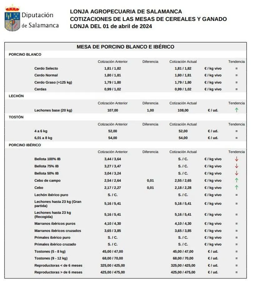 Mesa porcino lonja 1 abril 24
