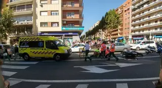 Accidente en la avenida de Portugal en una foto de archivo