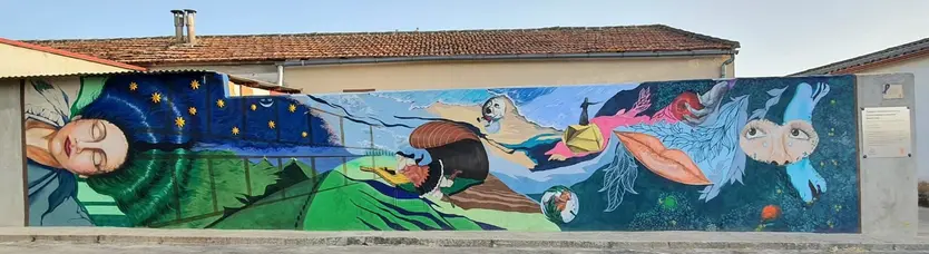Un nuevo mural de arte urbano de más de 10 metros decora las calles de Vega de Tirados