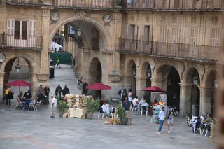 Grabación de una persecución en la Plaza Mayor de Salamanca dentro de una producción de Bollywood (11)