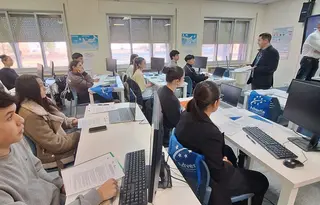 Clase de Tripulante de Cabina de Pasajeros en Adventia, Escuela de Pilotos de la Universidad de Salamanca, | Comunicación Universidad de Salamanca