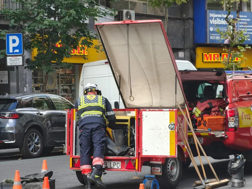 Intervención de los bomberos en Torres Villarroel