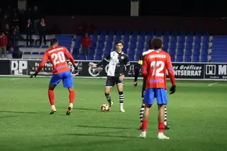 Javi Villar, ante el Lugo | FOTO ANDREA MATEOS