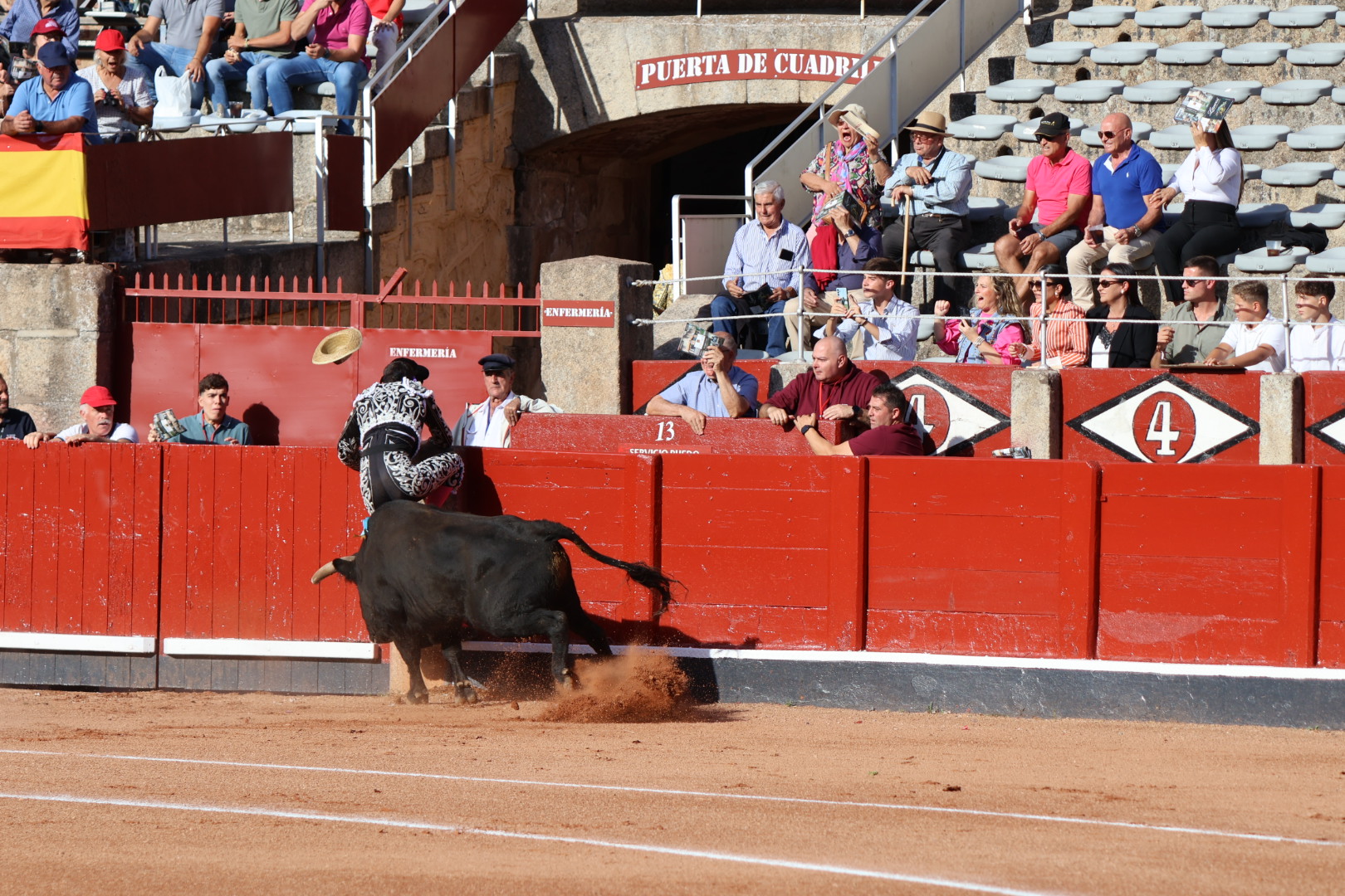 Pedro Andr&eacute;s, a punto de ser cogido por el primero de Adelaida | Andrea Mateos