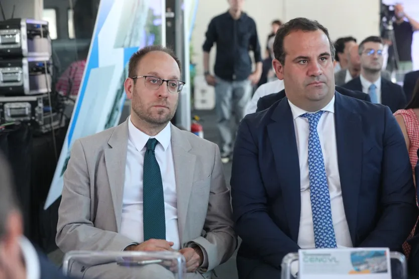 El&nbsp;alcalde mirobrigense, Marcos Iglesias y el diputado de Cultura,&nbsp;David Mingo en el CENCYL