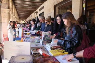 Feria del Libro en la Plaza Mayor de Salamanca