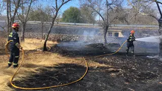Arden dos mil metros cuadrados de matorral en La Redonda