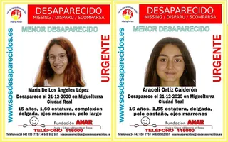 Imagen de las dos desaparecidas