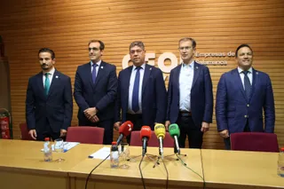 El presidente de CEOE CEPYME Salamanca, Paulino Benito, presenta la candidatura de la Confederación a las elecciones de la Cámara de Comercio de Salamanca
