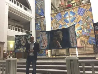 Florencio Maíllo presenta en Madrid el tríptico de Jesús del Gran Poder