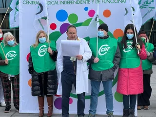 Concentración de CSIF para denunciar “el caos sanitario”, 2 de febrero de 2023. Fotos S24H (14)