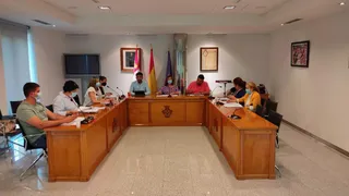 Un momento del pleno en el Ayuntamiento de Peñaranda