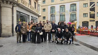 Carlos García Carbayo y Ángel Porras, atienden a los medios de comunicación con motivo de la celebración del Día de la Constitución