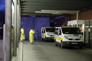 Ambulancias de Ambuibérica en Zamora. Foto de archivo