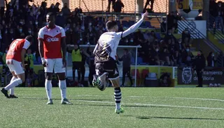 Montes celebra su gol ante el Racing de Santander | FOTO SALAMANCA24HORAS.COM