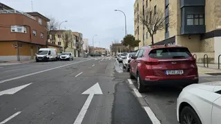 Rotura de una tubería en la calle Río Sil