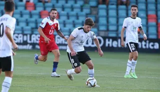Amaro, en el partido ante el Móstoles URJC / FOTO SALAMANCA24HORAS.COM.
