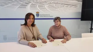 Convenio Taller de Costura en Santa Marta de Tormes, Mari Cruz Gacho, concejala de Mayores. Foto Ayto. Santa Marta de Tormes