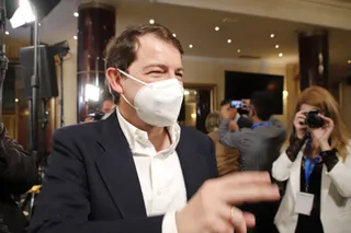 Alfonso Fernández Mañueco en la noche electoral