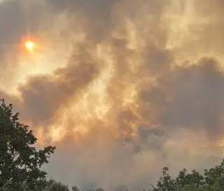 Imagen del incendio en Rochoso (Guarda) 