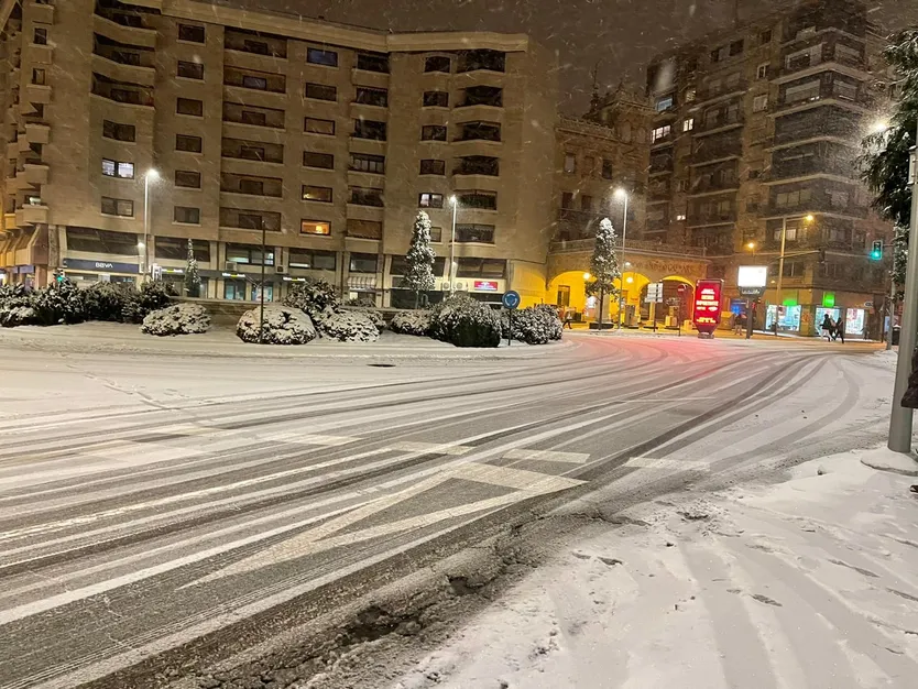 Nieve en la Puerta de Zamora