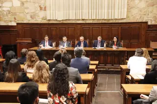 Ricardo Rivero, el embajador de México y el rector de la UANL inauguran las jornadas “Desde el Norte de México