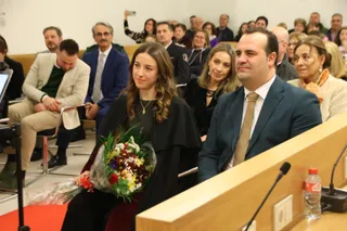 Pregón de San Blas en Santa Marta de Tormes a cargo de la novillera Raquel Martín. Fotos Andrea M.
