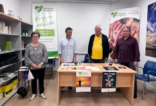 Rueda de prensa en la sede del Teléfono de la Esperanza
