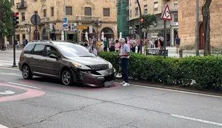 Colisión por alcance en la puerta Zamora