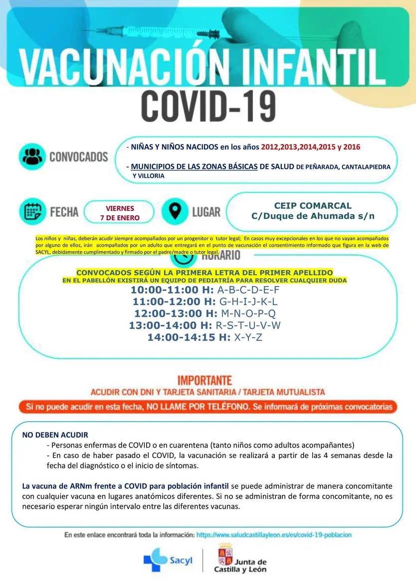 2. PEÑARANDA CANTALAPIEDRA VILLORIA VIERNES 7 ENERO 2012 2016 1ª Pfizer...