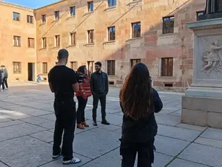 El actor Alejo Sauras está grabando en Salamanca el vídeo promocional ‘Salamanca. Una ciudad para rodarla’ | Ayuntamiento Salamanca