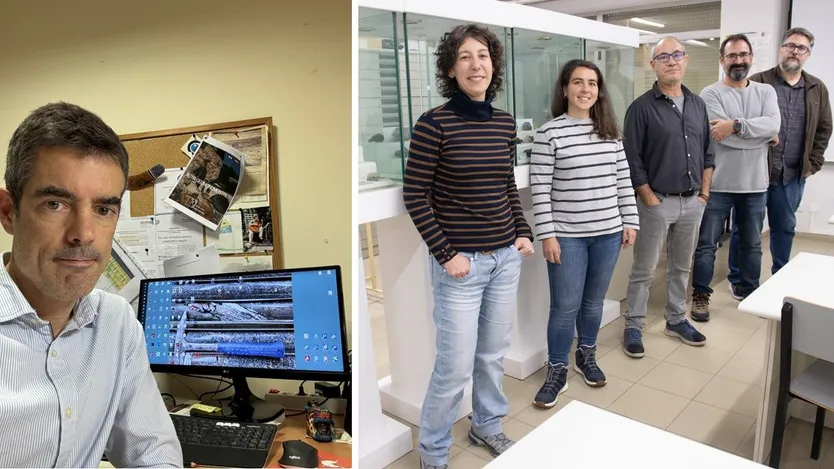A la izquierda: el profesor de la USAL e investigador principal del proyecto de investigación, José Nespereira; a la derecha: miembros integrantes del equipo de trabajo en el proyecto de la USAL