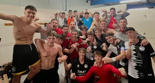 Los jugadores de Unionistas celebran el triunfo ante el Victoria | FOTO UNIONISTAS CF
