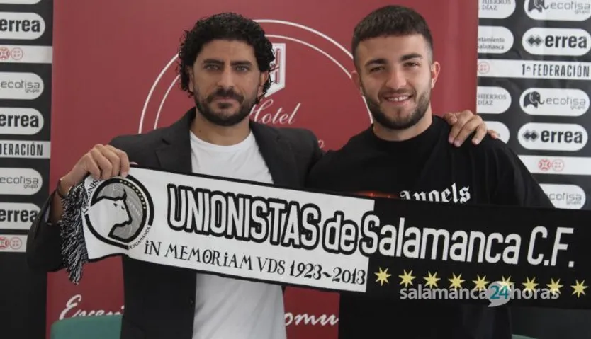 Presentación de Jonny Arriba como nuevo jugador de Unionistas de Salamanca.