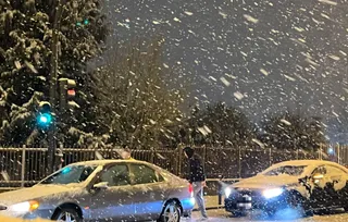 Colisiones a causa de la nieve