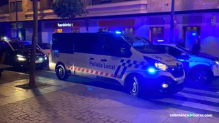 Policía en las calles de Salamanca