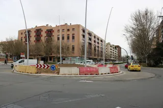 Glorieta en obras en María Auxiliadora