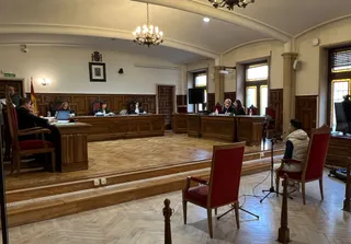 J.C.G.B, acusado de agresión sexual durante el juicio celebrado en la Audiencia Provincial.