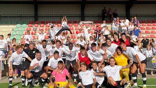 El Salamanca CF UDS celebra la primera victoria en Tercera RFEF | FOTO SALAMANCA CF UDS