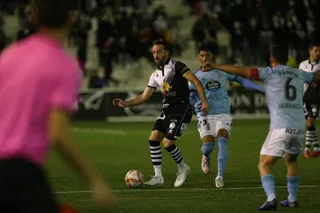Manu Sánchez, en el partido de ida ante el Celta B | FOTO SALAMANCA24HORAS.COM