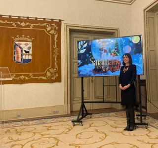 Carmen Seguín durante la presentación de actividades navideñas 2024