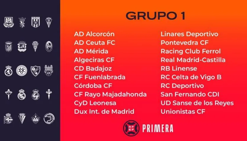 Grupo 1 de Primera RFEF temporada 2022:23 FOTO RFEF