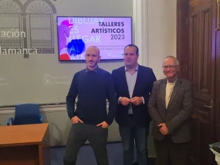 Alvaro Santamaría, David Mingo y Francisco Blanco presentan los talleres artísticos de la Fundación Venancio Blanco