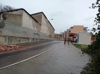 Bomberos en la calle Mayor de Chamberí