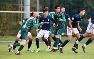 Imagen del duelo entre Oviedo Vetusta y Guijuelo FOTO CD GUIJUELO