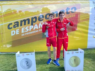 Víctor y Diego, en el Campeonato de España de Atletismo para jóvenes Atletas Liberty