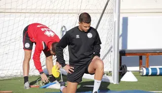Dani Gutiérrez, en un entrenamiento con el primer equipo | FOTO SALAMANCA24HORAS.COM